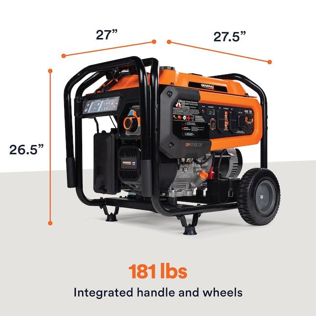 Generac GP6700EDF 6700/8250W Generator Dual Fuel Gas Propane Electric Start COSense 8062 RFB