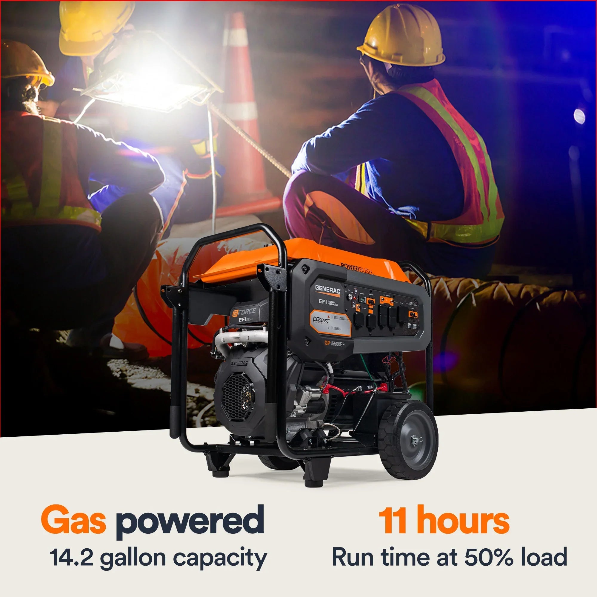 Generac GP15500EFI 15500W/19300W Generator Gas 50A COSense Electric Start 7705 RFB