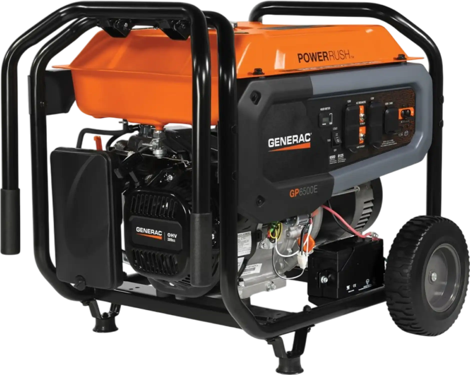 Generac GP6500E DF 6500W/8125W Generator Dual Fuel Gas Liquid Propane Electric Start CARB 8152 Manufacturer RFB