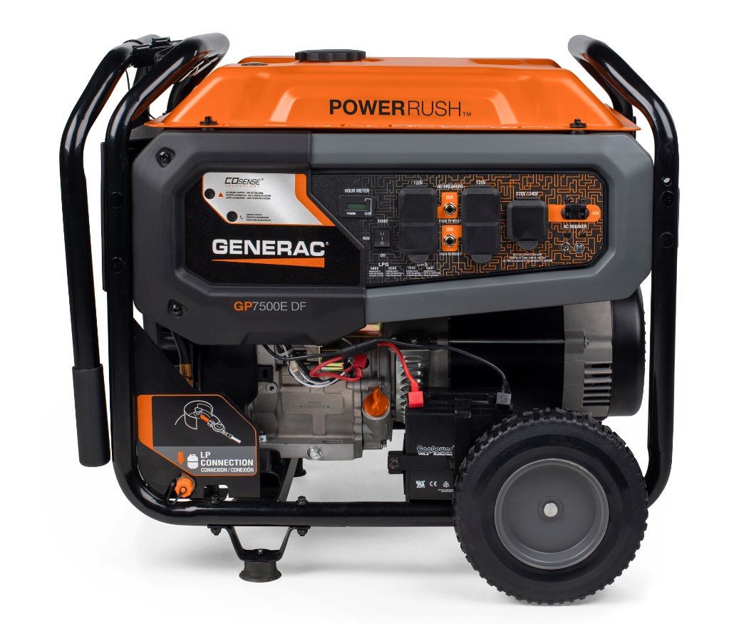 Generac GP7500EDF 7500W/9400W Generator Dual Fuel Gas Propane Electric Start CO Sense 8011 RFB