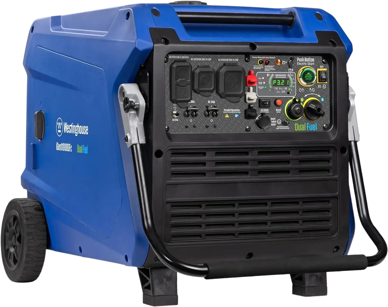 Westinghouse iGen11000DFc Dual Fuel Inverter Generator 9000W/11000W 50 Amp With CO Sensor Remote Start New