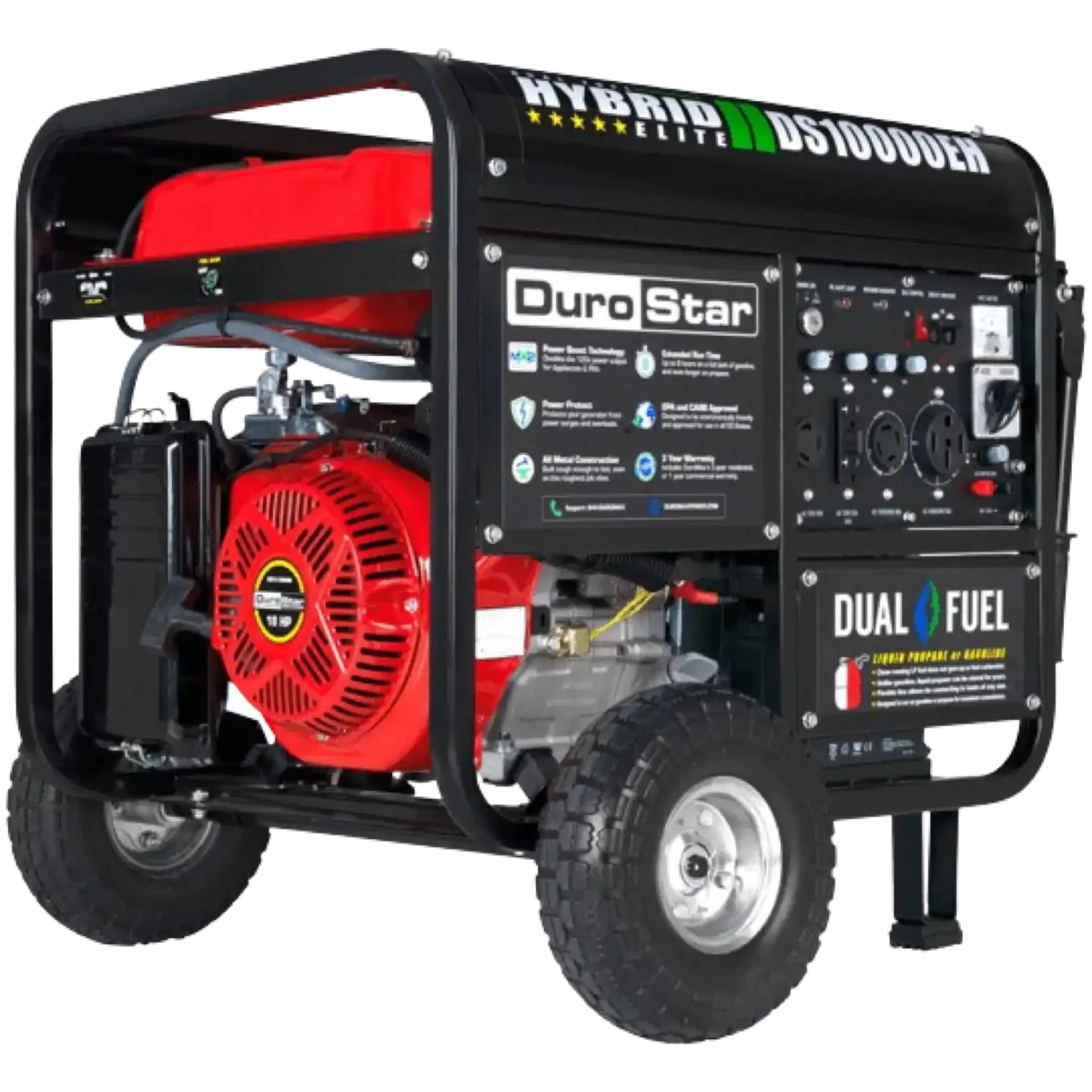 DuroStar DS10000EH 8000W/10000W Dual Fuel Electric Start Generator New