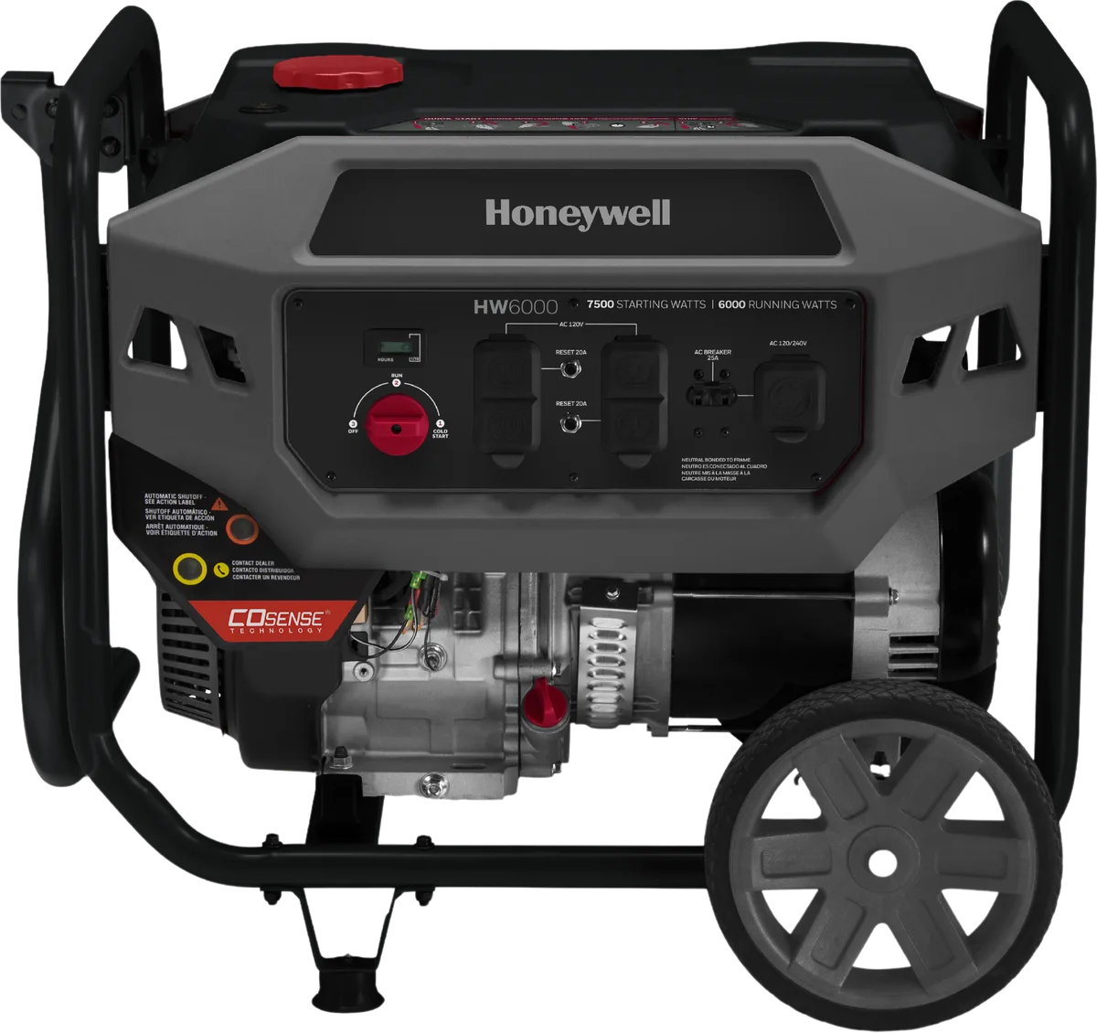 Honeywell/Generac 6046 6000W/7500W Generator Gas with COSENSE Technology CARB Compliant HW6000CO New